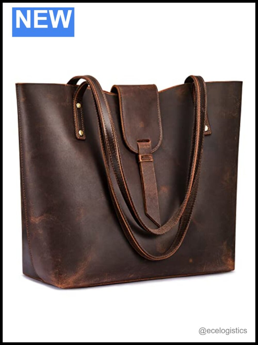 Genuine Leather Tote for Women Large Shoulder Handbag with Purse Organizer Fits